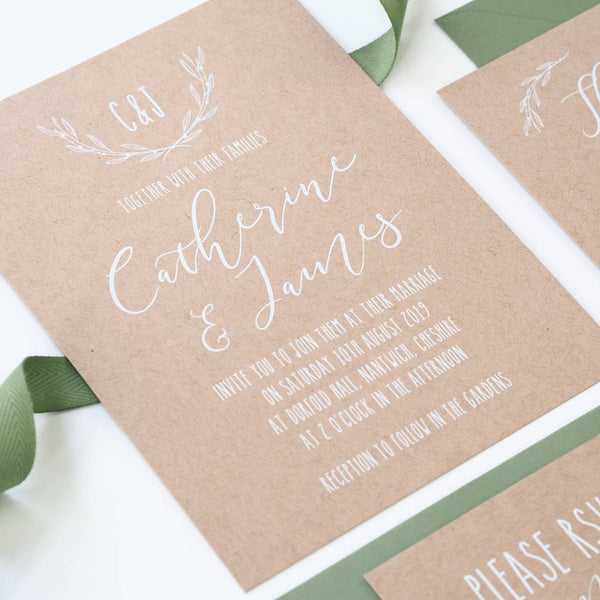 Laurel Kraft Wedding Invitation - Project Pretty