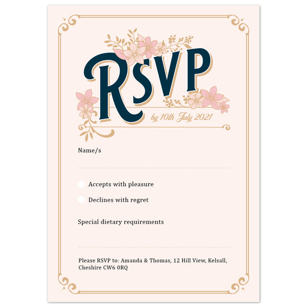 Lizzie RSVP card - Project Pretty