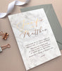 Marble copper foil printed Wedding Invitations - Project Pretty