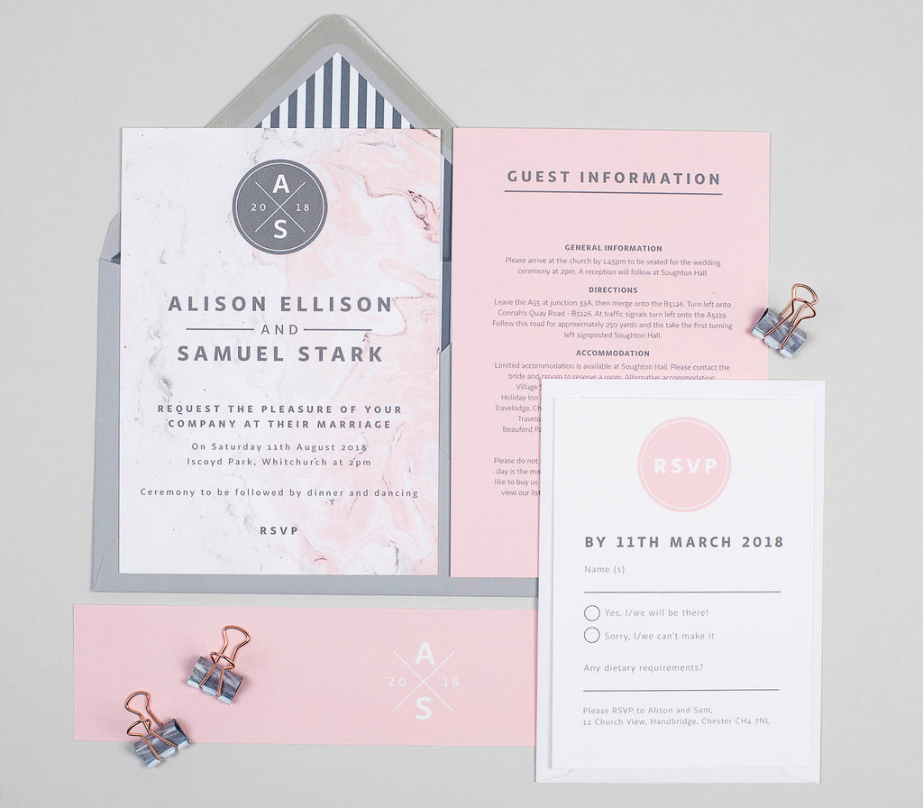 Marble Wedding Invitation - Project Pretty