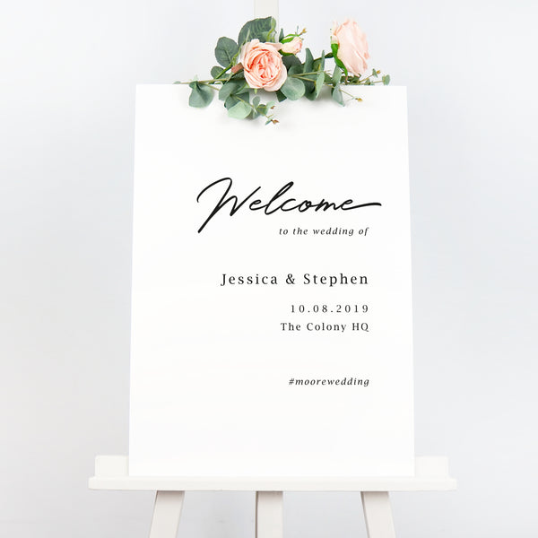 Minimal welcome sign - Project Pretty