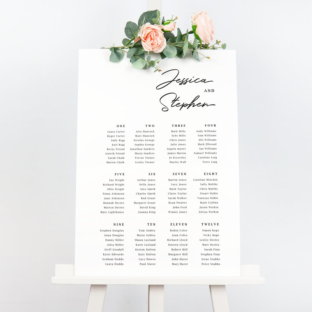 Minimal Wedding Table Plan - Project Pretty