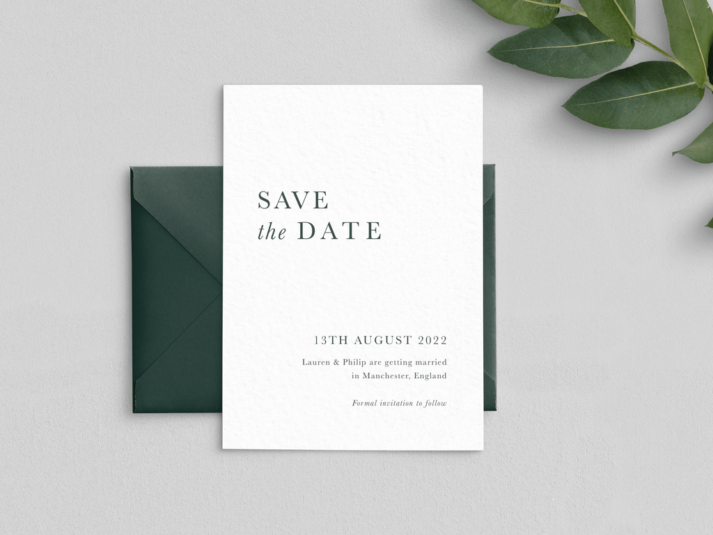 Modern Type Save The Date