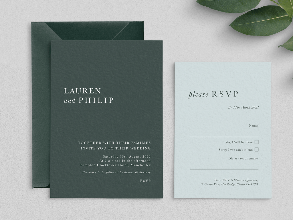 Modern Type Wedding Invitation