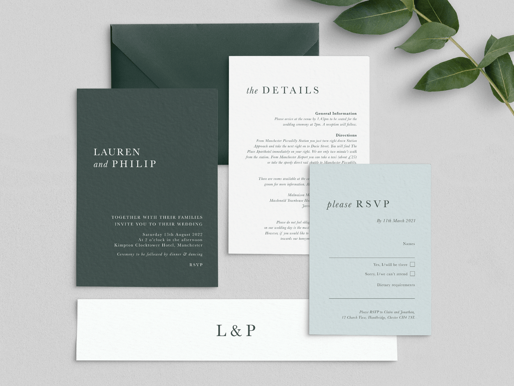 Modern Type RSVP card