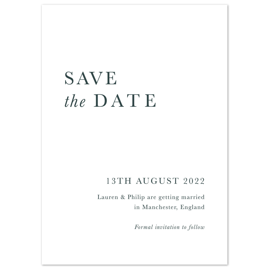 Modern Type Save The Date