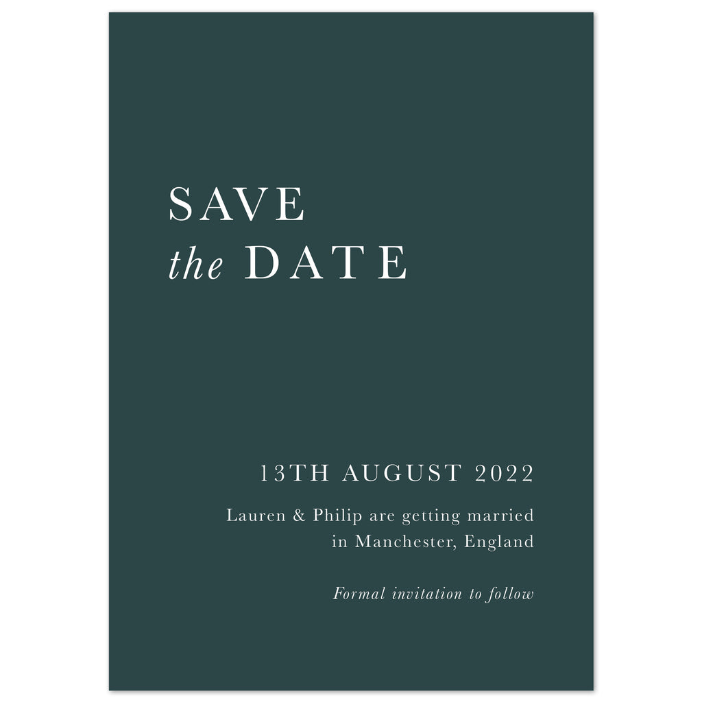 Modern Type Save The Date