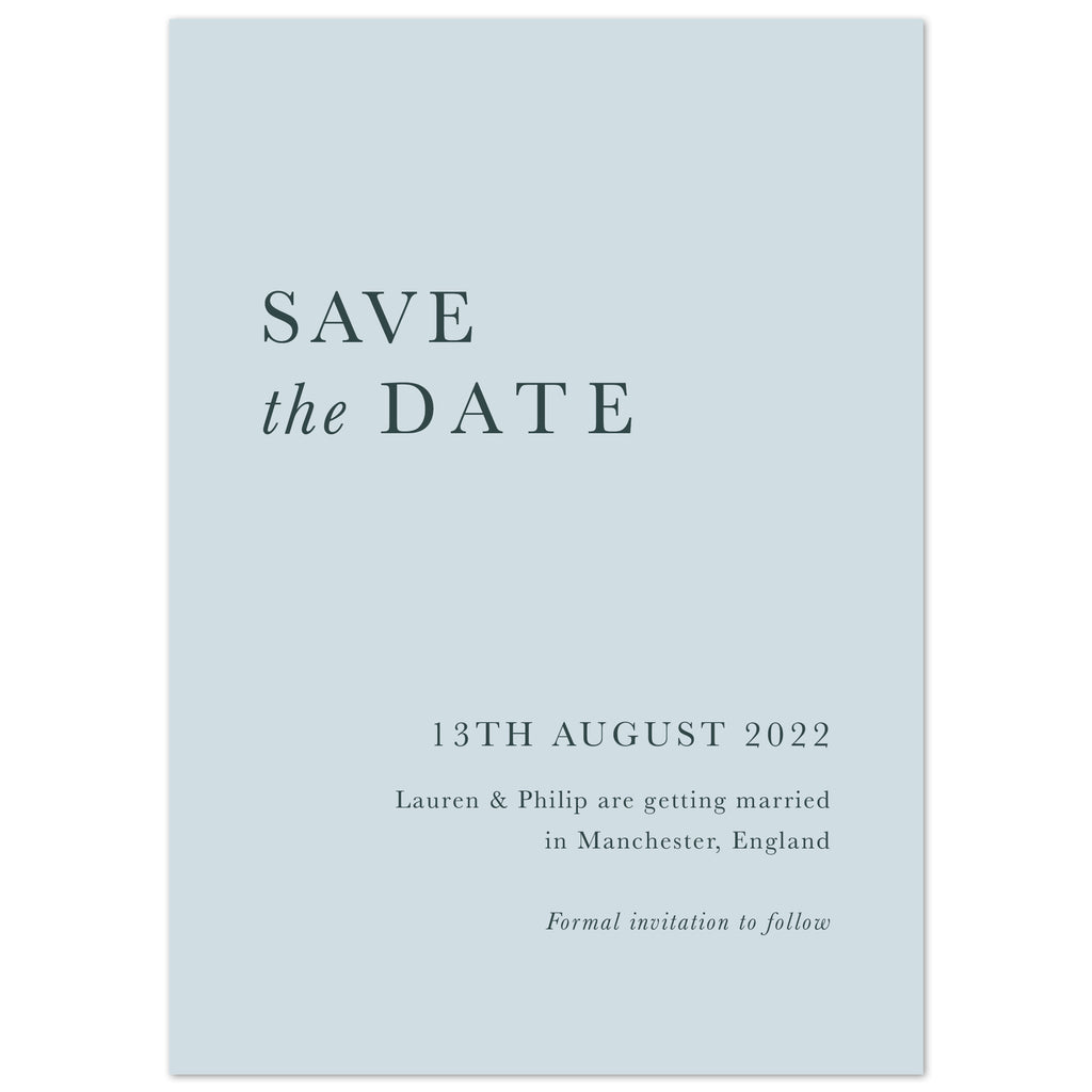 Modern Type Save The Date