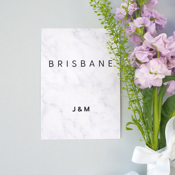 Monochrome Marble table names - Project Pretty