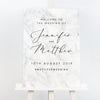 Monochrome marble order of the day sign - Project Pretty