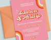 Nancy 70's Retro Wedding Invitation
