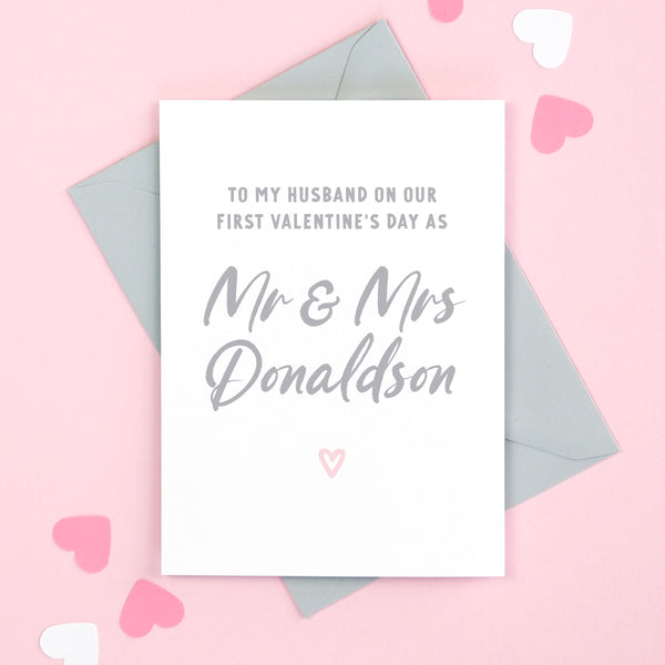 Personalised Husband On Our First Valentine's Day married - Project Pretty