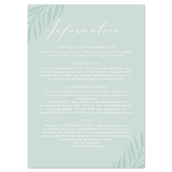 Olive information card - Project Pretty