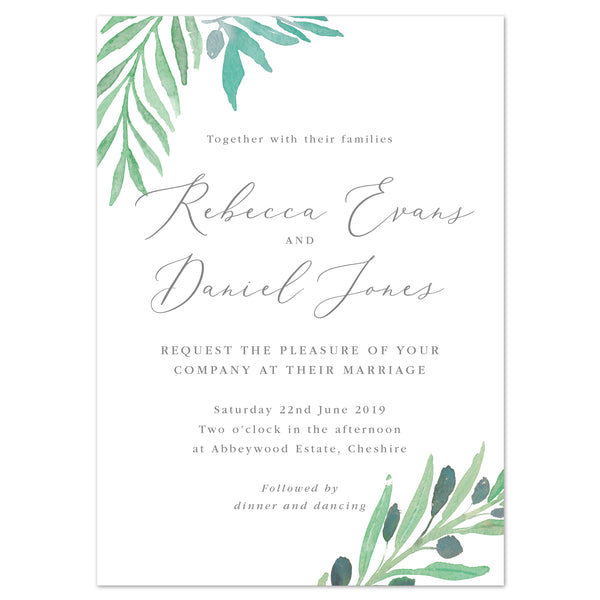 Olive Wedding Invitation - Project Pretty