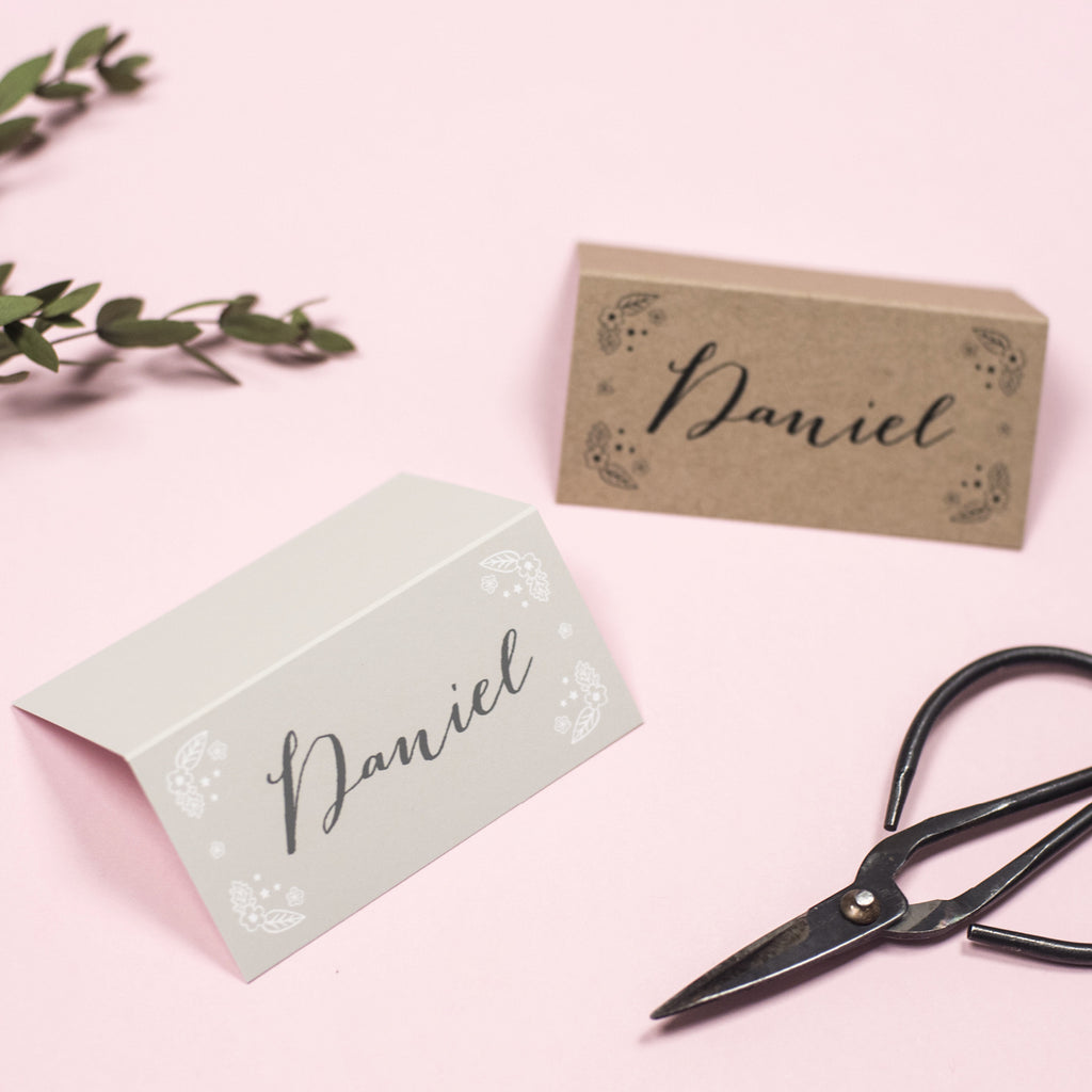 Enchanted Forest Kraft Place Cards - Project Pretty