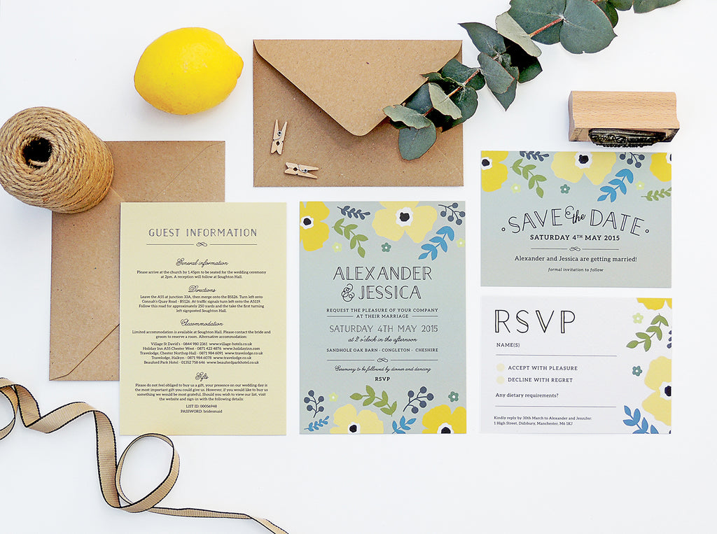 Poppy Wedding Invitation - Project Pretty