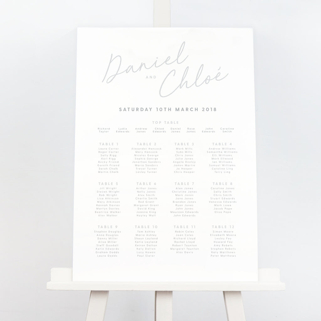 Rachel Table Plan - Project Pretty
