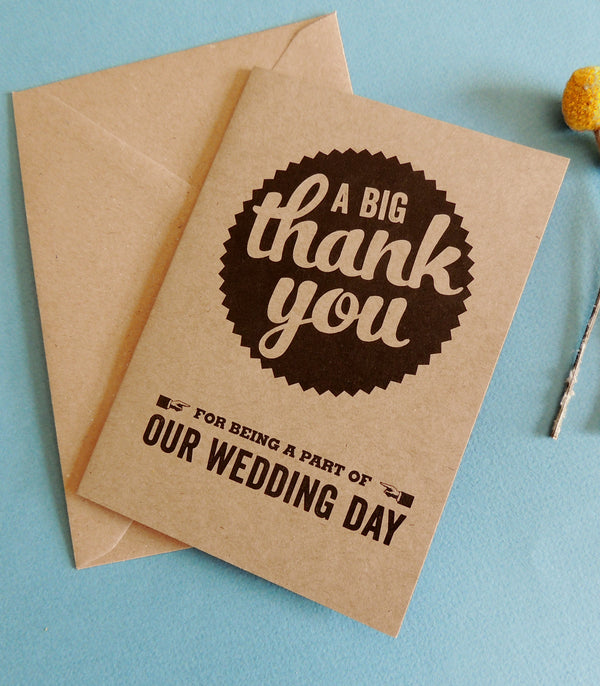 Pack of 10 Retro Wedding Thank You cards - Project Pretty
