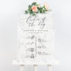 Monochrome marble order of the day sign - Project Pretty