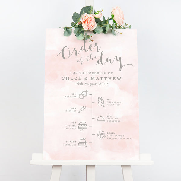 Romance order of the day sign - Project Pretty