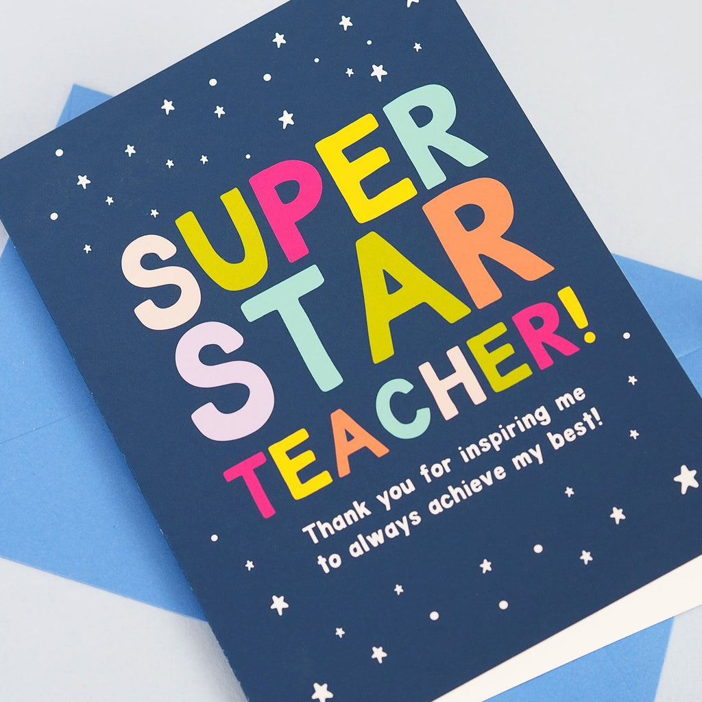 Superstar teacher thank you card - Project Pretty