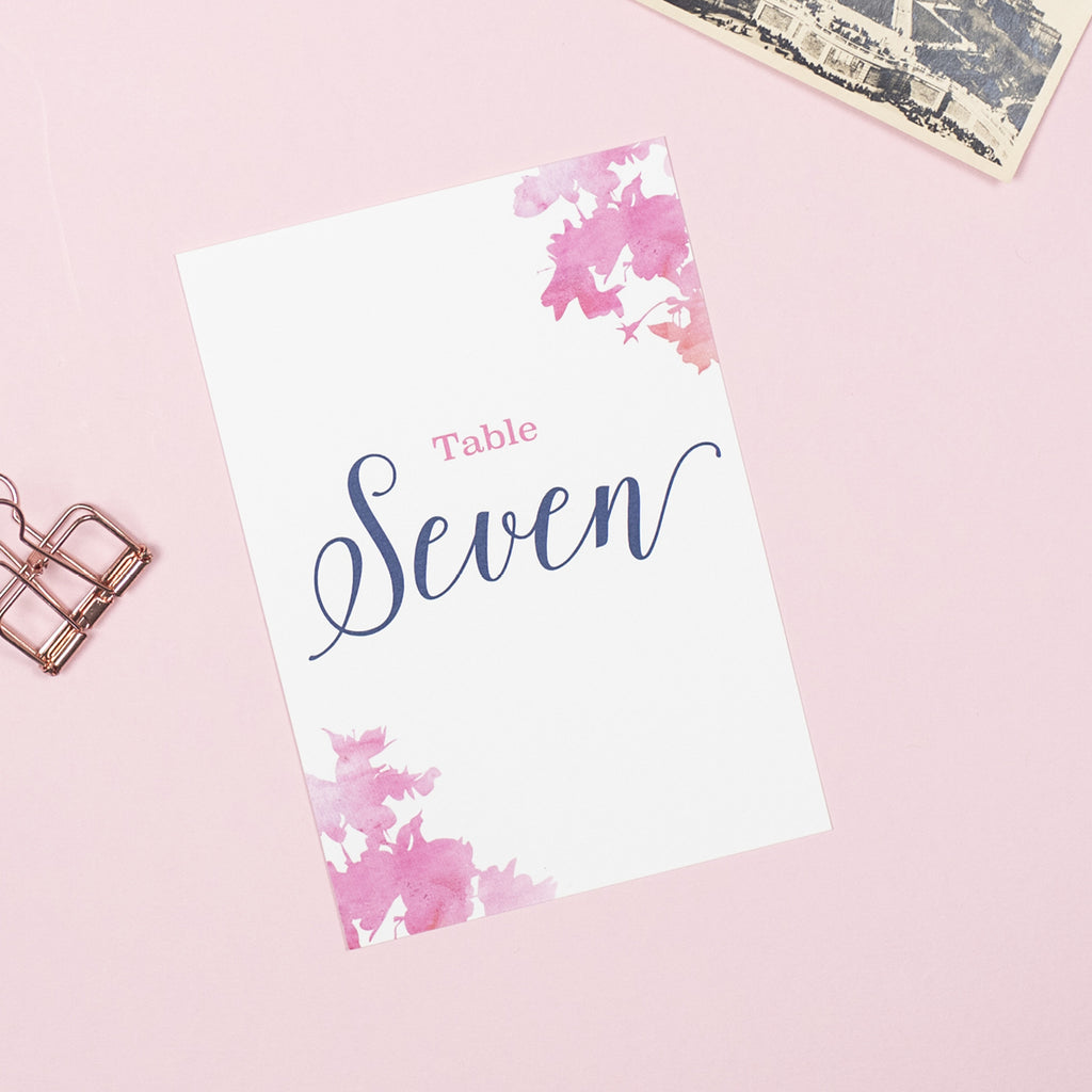 Blossom table numbers - Project Pretty
