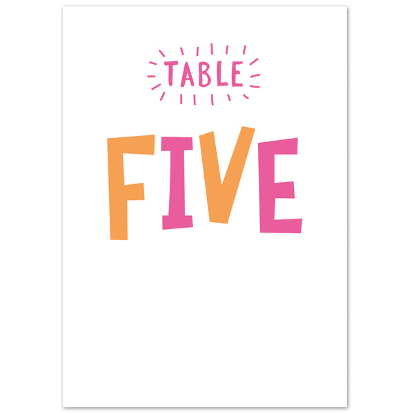 Charlie Table numbers - Project Pretty