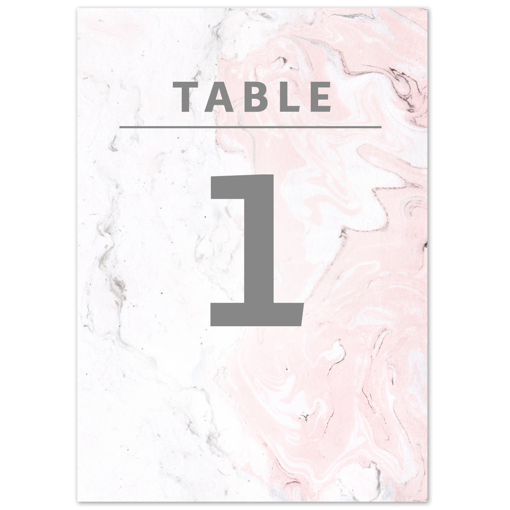 Marble table numbers - Project Pretty