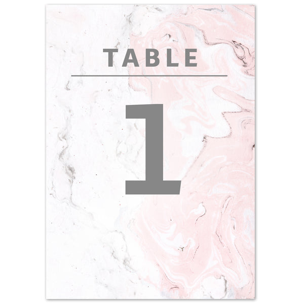 Marble table numbers - Project Pretty