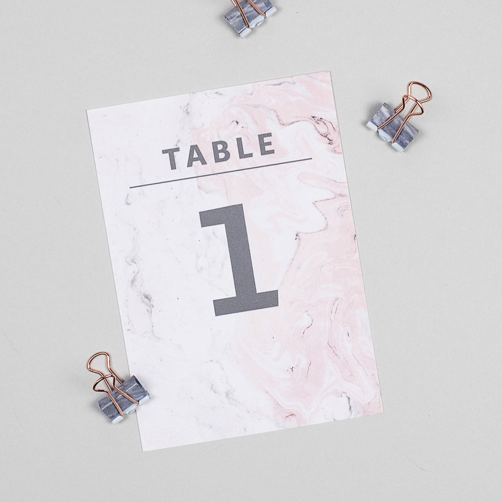 Marble table numbers - Project Pretty