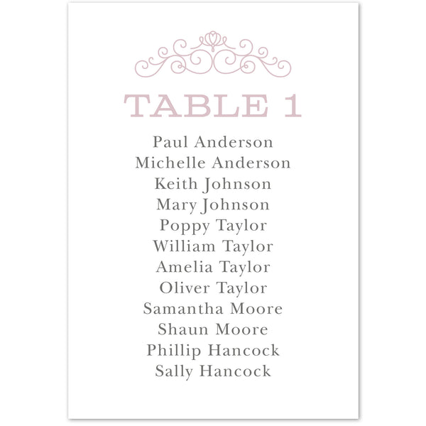 Eva table plan cards - Project Pretty