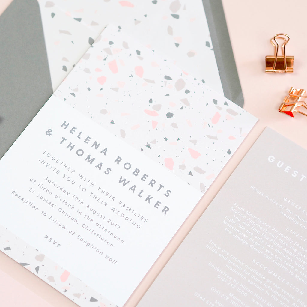 Terrazzo Wedding Invitation - Project Pretty