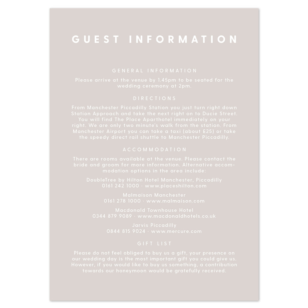 Terrazzo information card - Project Pretty
