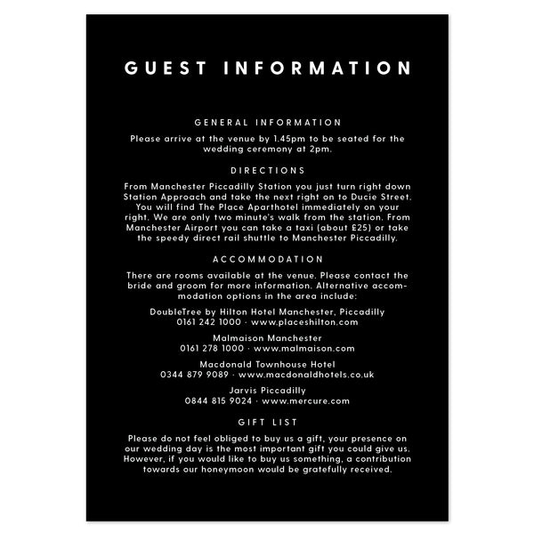 Terrazzo monochrome information card - Project Pretty