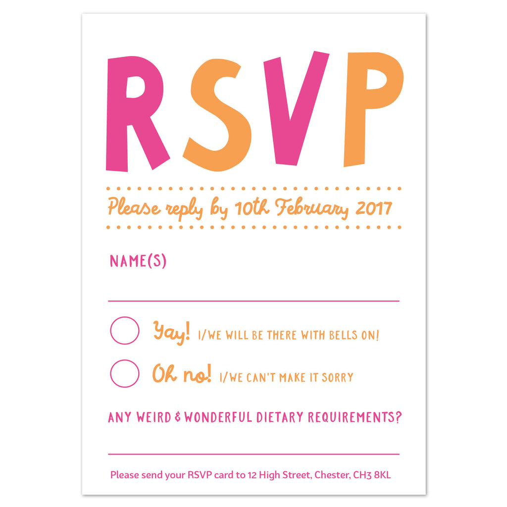 Charlie RSVP card - Project Pretty