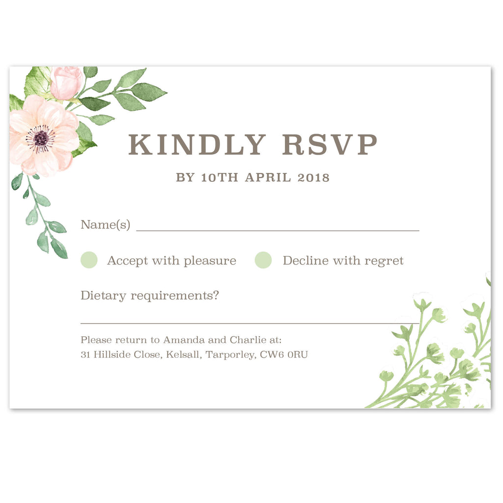 Eloise RSVP card - Project Pretty