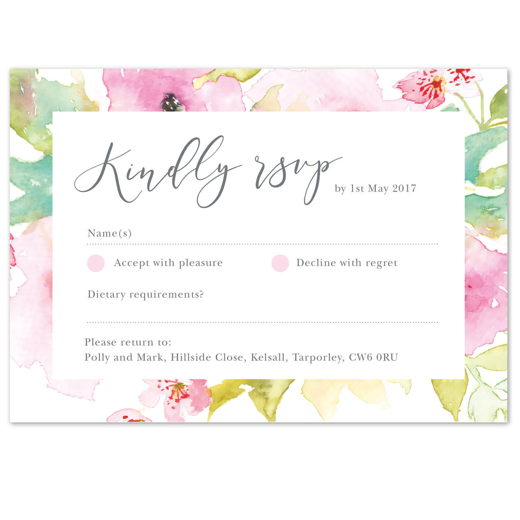 Juliette RSVP card - Project Pretty