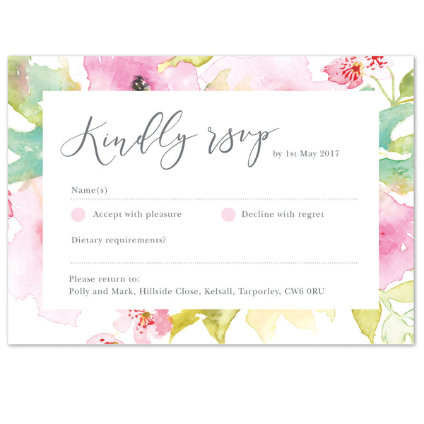 Juliette RSVP card - Project Pretty