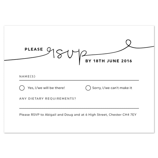 Kate RSVP card - Project Pretty