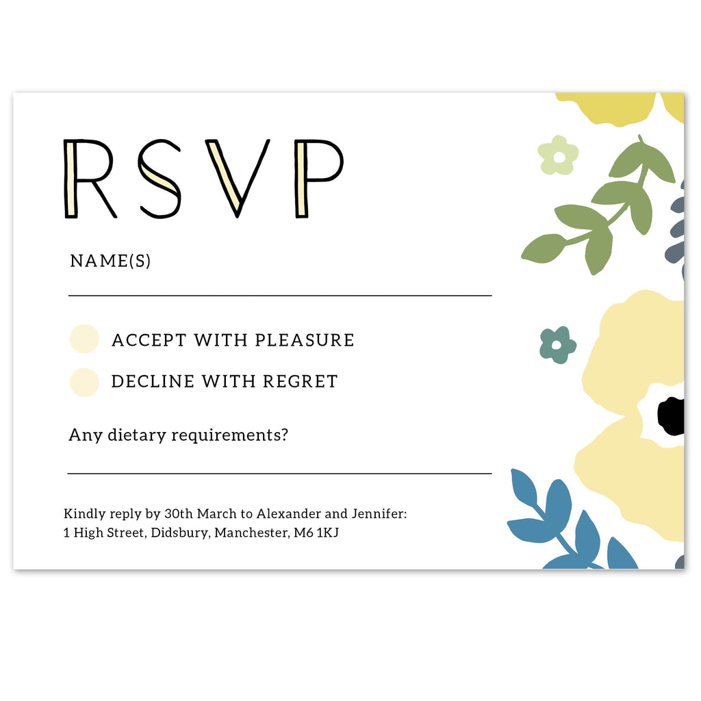 Poppy RSVP card - Project Pretty