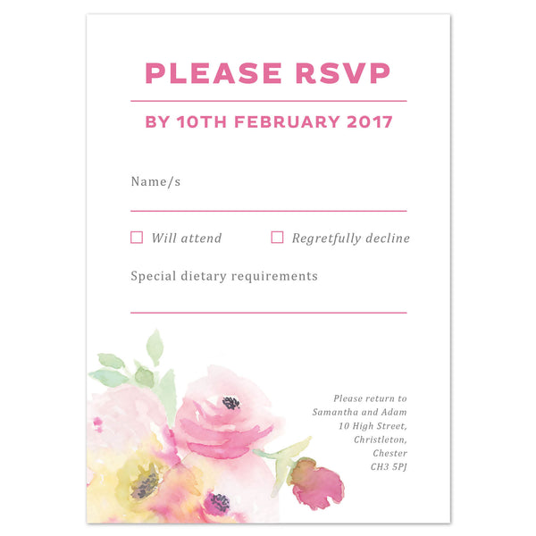 Lucy RSVP card - Project Pretty