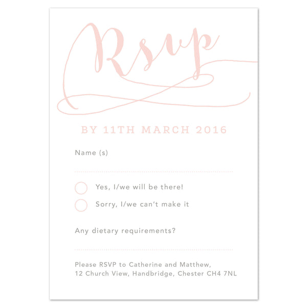 Romance RSVP card - Project Pretty