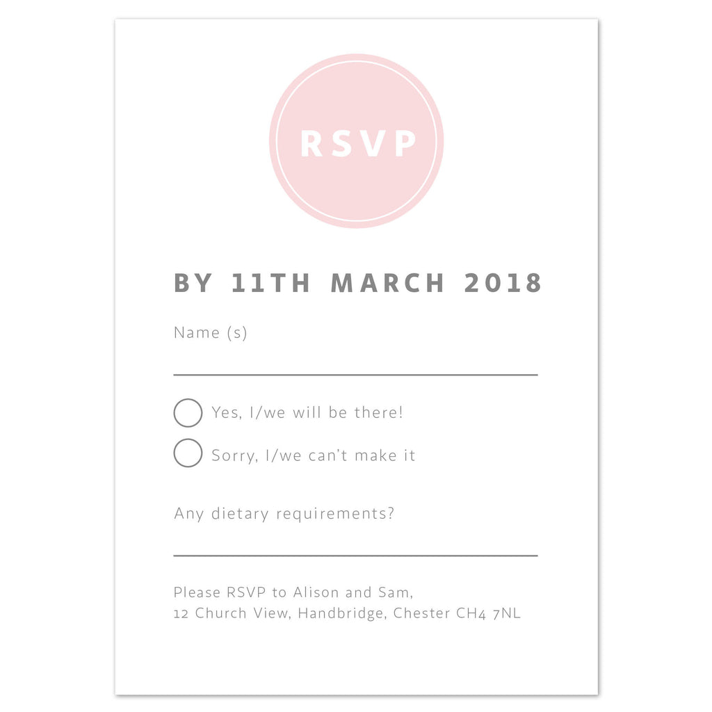 Marble RSVP card - Project Pretty