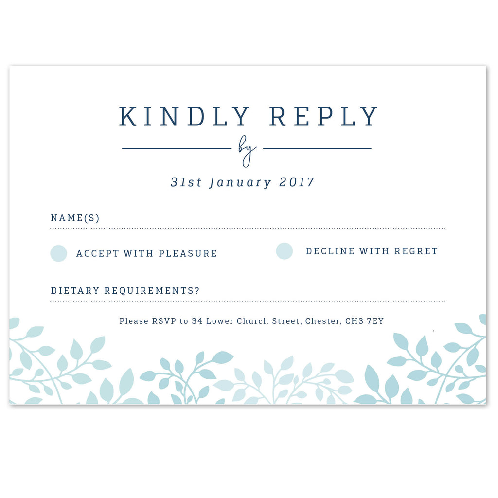 Alice RSVP card - Project Pretty