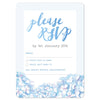 Hydrangea Blue RSVP card - Project Pretty