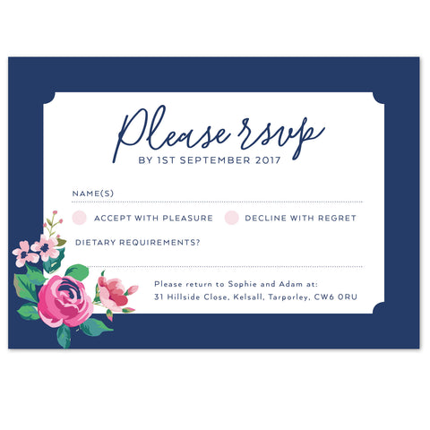 Adela RSVP card - Project Pretty