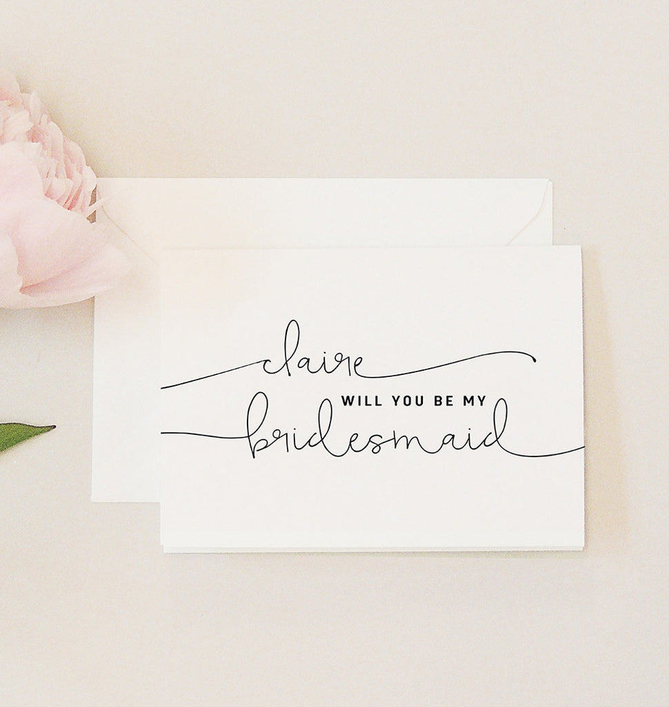 Kate Personalised 'Will You Be My Bridesmaid?' Card - Project Pretty