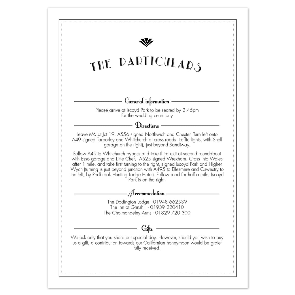 Estelle information card - Project Pretty