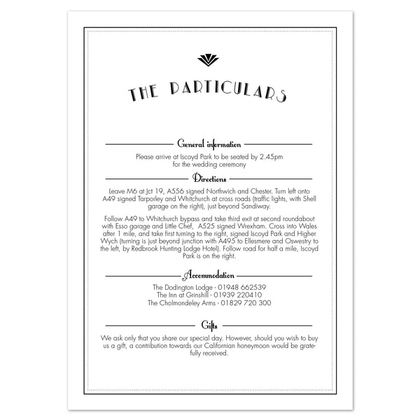 Estelle information card - Project Pretty