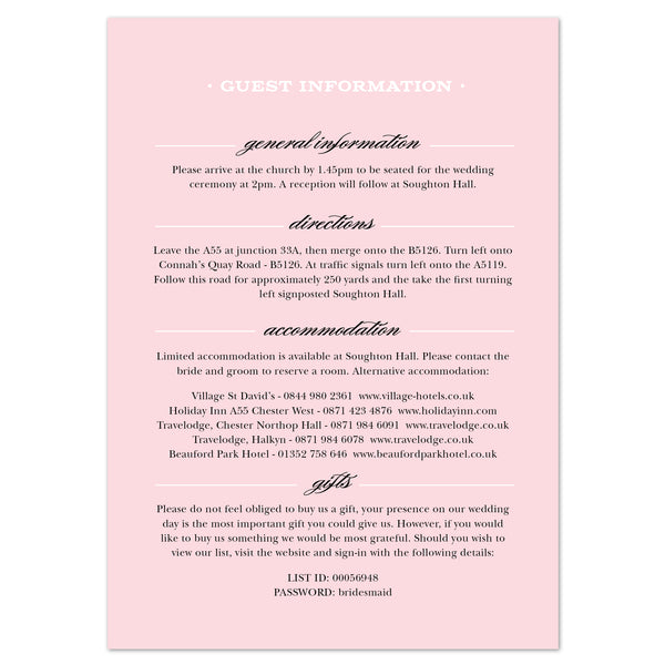 Eva information card - Project Pretty